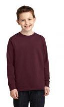 Port & Company Youth 5.4-ounce, 100% cotton Long Sleeve Core Cotton T-shirt